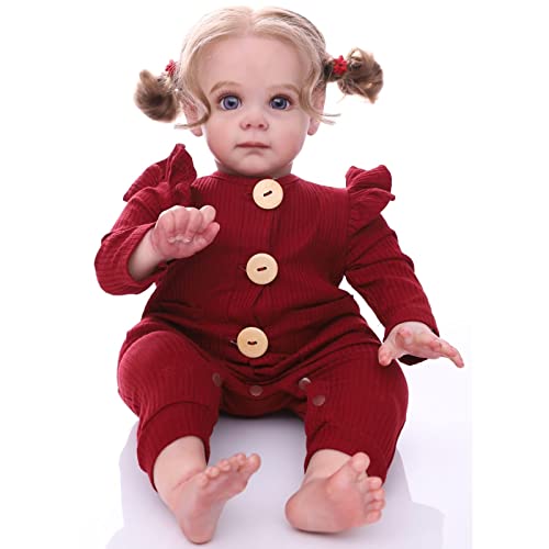 ZIYIUI Realista Reborn Doll Girl 24 pulgadas 60 cm realista recién nacida muñeca muñeca muñeca bebé bebé muñeca hecho a mano suave vinilo renacido bebé niño juguete