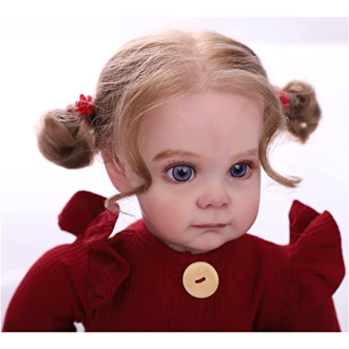 ZIYIUI Realista Reborn Doll Girl 24 pulgadas 60 cm realista recién nacida muñeca muñeca muñeca bebé bebé muñeca hecho a mano suave vinilo renacido bebé niño juguete