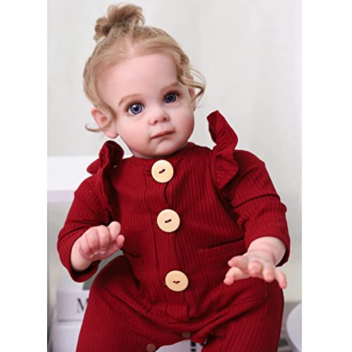 ZIYIUI Realista Reborn Doll Girl 24 pulgadas 60 cm realista recién nacida muñeca muñeca muñeca bebé bebé muñeca hecho a mano suave vinilo renacido bebé niño juguete