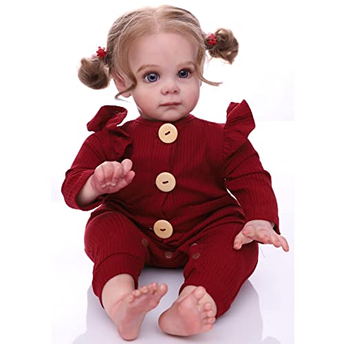 ZIYIUI Realista Reborn Doll Girl 24 pulgadas 60 cm realista recién nacida muñeca muñeca muñeca bebé bebé muñeca hecho a mano suave vinilo renacido bebé niño juguete