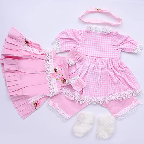 ZIYIUI Un conjunto de ropa de muñeca para 20 - 22 pulgadas muñeca bebé niña ropa renacida muñeca