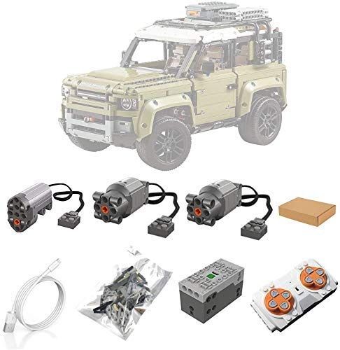 ZJLA Accesorios actualizados para Lego Technic Land Rover Defender 42110 Motores y mando a distancia Set para Lego 42110 Technic Land Rover Defender (no incluye modelo Lego)