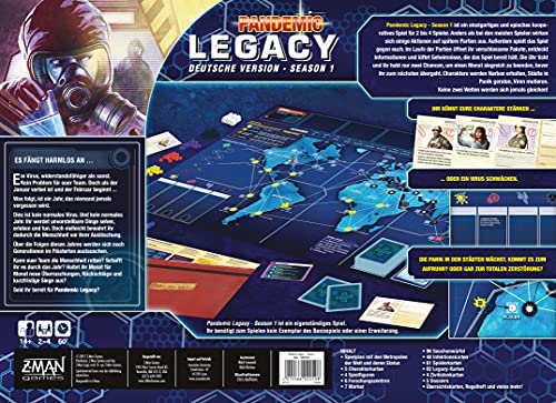 ZMan 691170 – Pandemic Legacy, Tabla de Juegos, Azul