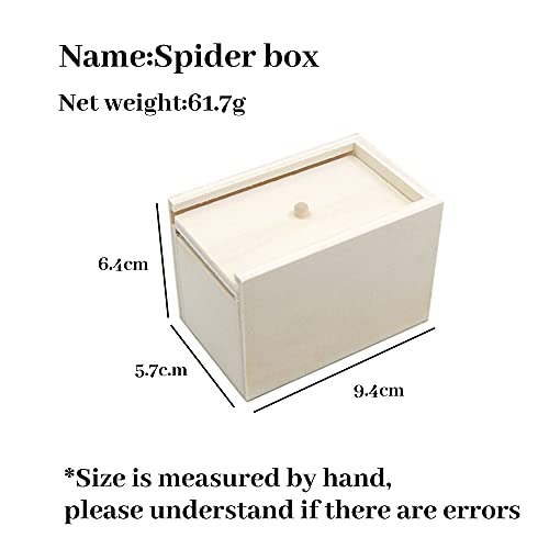 ZoneYan Araña Broma, Araña Caja de Madera, Caja de Araña, Caja Sorpresa para Asustar, Artículos de Broma, Regalos Sorpresa para Niños y Adultos