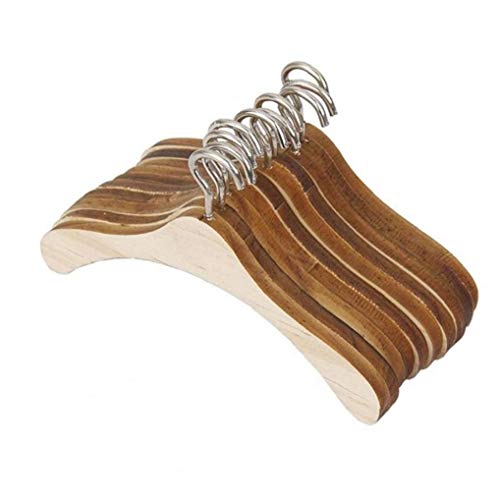 Zonfer 10pcs Muñecas De Madera Percha para 1/3 Marco Bjd Muñecas Accesorios Mini Percha De Madera Bebé Perchas De Ropa Ropa Accesorios