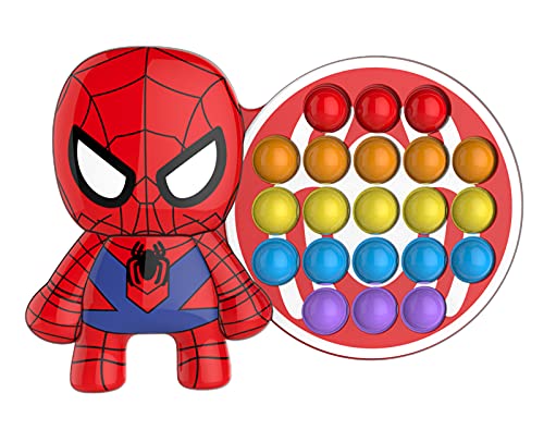 ZPPLD Pop it,Spiderman Pop it,Fidgets Toys,Juguetes antiestrés,Pop Toys,Push Bubble it, Fidget Toy Set,Fidget Juguete para Autismo,Stress Relief,Juguetes para niños y Adultos (Hombre araña)