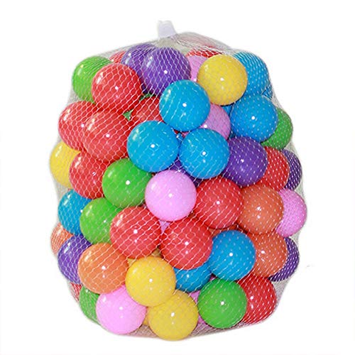 200 Bolas Multicolor De 5,5 Cm Diámetro, Pelota De Plástico Suave para El Océano,con Bolsa De Transporte Transparente para Interior Y Exterior, Piscina, No Tóxica Y Sin BPA, Color Surtido