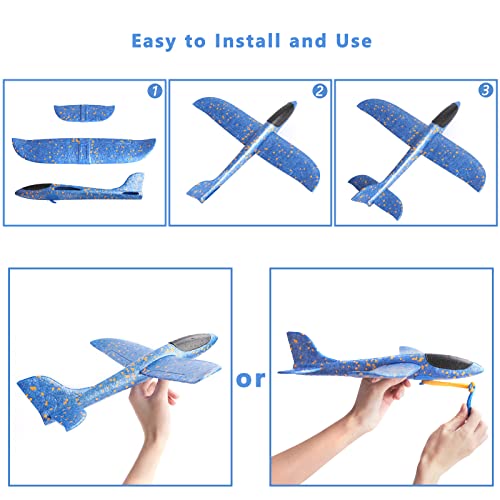 3 unidades de espuma de expulsión para niños, avión de espuma de poliestireno, modelo de avión, juguete con paracaídas, juguete para deportes al aire libre, regalo de cumpleaños