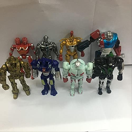 8 Unids/Set Real Steel Zeus Atom Midas Adam Raider Robot Modelo Juguetes Regalo Figura De Acción 15cm