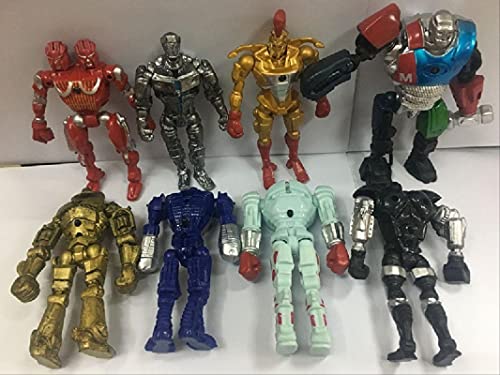 8 Unids/Set Real Steel Zeus Atom Midas Adam Raider Robot Modelo Juguetes Regalo Figura De Acción 15cm