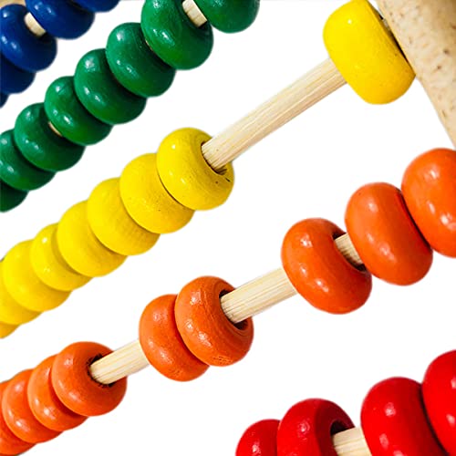 Ábaco de Madera, 2PCS Abacus Juguete de Madera Clásico Juegos de Logica Juguetes Educativos Regalos para Niños Desarrollo Intelectual