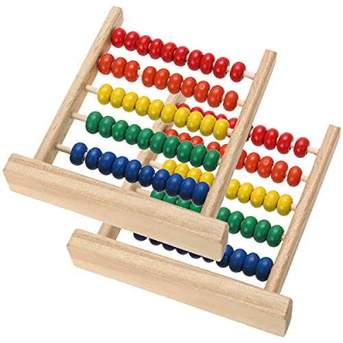 Ábaco de Madera, 2PCS Abacus Juguete de Madera Clásico Juegos de Logica Juguetes Educativos Regalos para Niños Desarrollo Intelectual