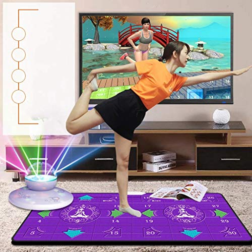 acc Alfombrilla de baile con luz para juego, doble almohadilla de baile estilo arcade juegos de danza Somatosensory Gamepad TV Videojuegos Yoga para Fitness Fiesta Casa