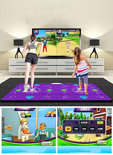 acc Alfombrilla de baile con luz para juego, doble almohadilla de baile estilo arcade juegos de danza Somatosensory Gamepad TV Videojuegos Yoga para Fitness Fiesta Casa