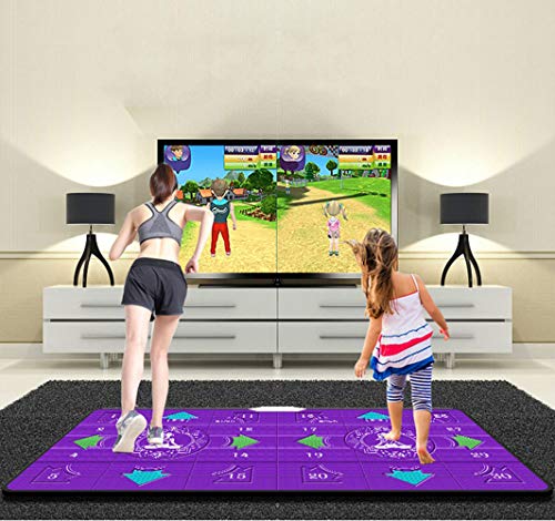 acc Alfombrilla de baile con luz para juego, doble almohadilla de baile estilo arcade juegos de danza Somatosensory Gamepad TV Videojuegos Yoga para Fitness Fiesta Casa