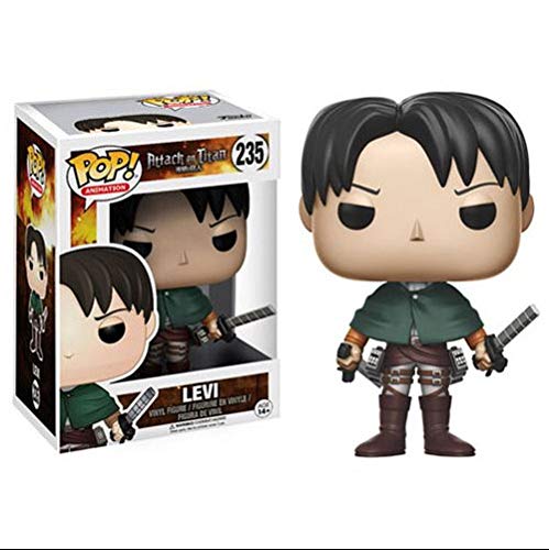 AGOOLZX Attack On Titan POP Capitán Levier Q Versión Muñeca Modelo De Personaje De Anime Figura De Acción En Caja Juguete De Dibujos Animados Estatua De Anime Decoración De Personajes Colección Regalo