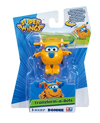 Alpha Animation & Toys- Transforming Super Wings YW710020 Mini Transform a Bots Donnie Plane, Color azul, naranja ( , color/modelo surtido