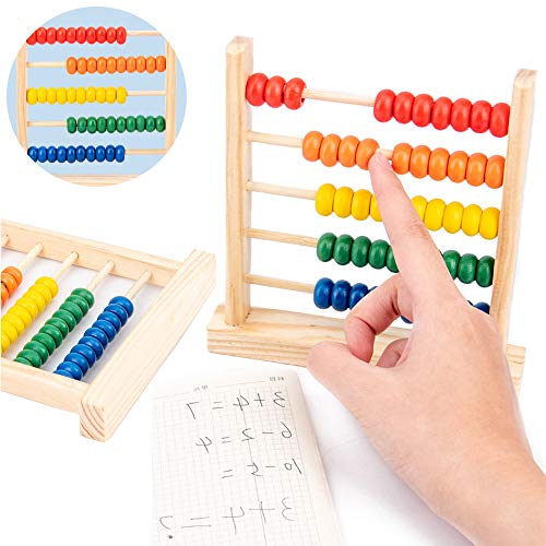 Amasawa Ábaco de Madera,Abacus Juguete de Madera Clásico,Cuentas de Conteo,Adecuado para Juguetes de Educación Temprana para Niños, Desarrollo Intelectual