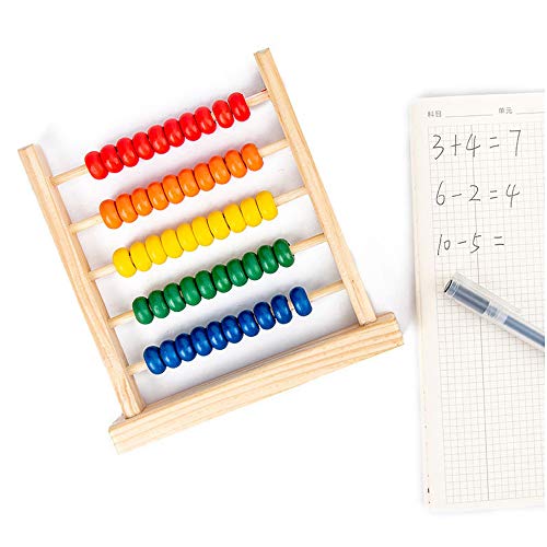 Amasawa Ábaco de Madera,Abacus Juguete de Madera Clásico,Cuentas de Conteo,Adecuado para Juguetes de Educación Temprana para Niños, Desarrollo Intelectual