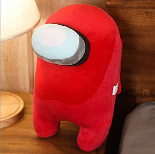 Among us - Peluche XXL Among us, 20 cm, peluche suave bajo nosotros, juguete de peluche para niños, color rojo