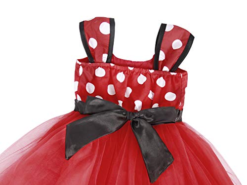 AmzBarley Vestidos de Princesa Tutú Lunares Disfraces Infantil con Diadema Traje de Fiesta Ropa Bebés Niñas para Carnaval Bautizo Cumpleaños Ballet Baile Navidad Halloween Cosplay Ceremonia