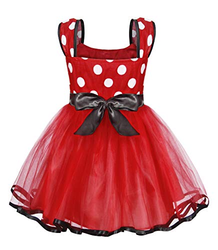 AmzBarley Vestidos de Princesa Tutú Lunares Disfraces Infantil con Diadema Traje de Fiesta Ropa Bebés Niñas para Carnaval Bautizo Cumpleaños Ballet Baile Navidad Halloween Cosplay Ceremonia