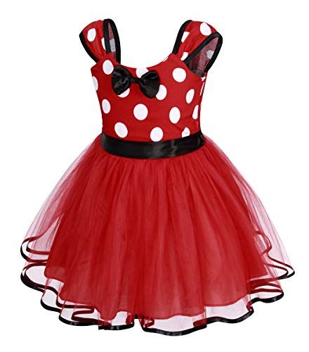 AmzBarley Vestidos de Princesa Tutú Lunares Disfraces Infantil con Diadema Traje de Fiesta Ropa Bebés Niñas para Carnaval Bautizo Cumpleaños Ballet Baile Navidad Halloween Cosplay Ceremonia