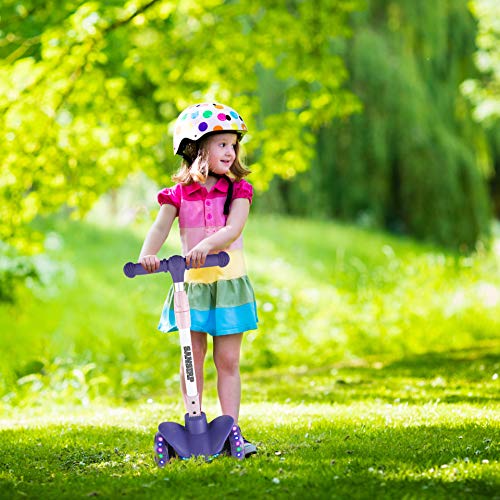 AOODIL Patinete de 3 Ruedas, patinetes para niños de 4 Niveles, Alturas Ajustables con función de música, Patinete para niños pequeños Plegable con un botón y 3 Ruedas LED para Edades de 2 a 12 años