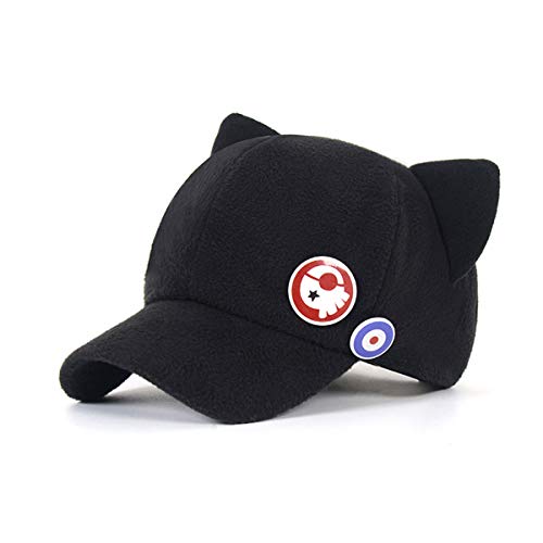 Asuka Langley Soryu Cosplay Gato Oreja Sombrero + Insignia Animación Japonesa Neon Genesis Evangelion Gorra De Béisbol Gorra De Algodón Para Adultos Gorra De Malla De Verano(S-M) (A-M（56~58CM）)