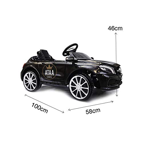 ATAA Mercedes GLA Coche eléctrico para niños batería 12v con Mando Padres teledirigido - Negro