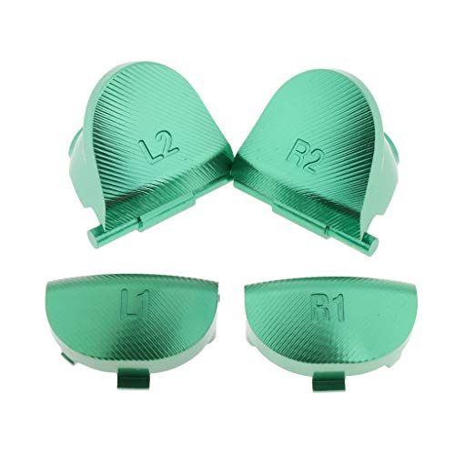 B Blesiya Botones de Hombro con Gatillo para Juegos L1R1 L2R2 para 4 Dualshock 4 - Verde