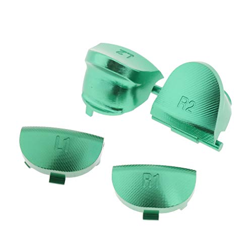 B Blesiya Botones de Hombro con Gatillo para Juegos L1R1 L2R2 para 4 Dualshock 4 - Verde