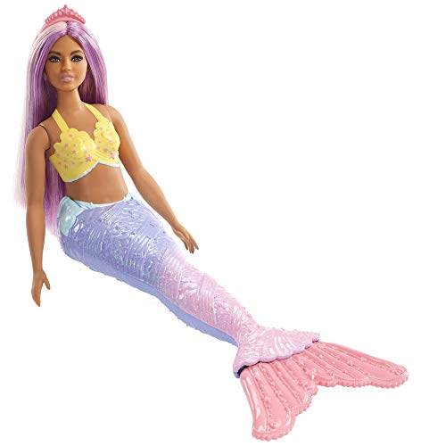 Barbie Dreamtopia - Muñeca Sirena con pelo rosa y top amarillo (Mattel FXT09) , color/modelo surtido