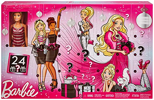 Barbie GFF61 Christmas Advent Calendar, Doll and Fashion Accessories