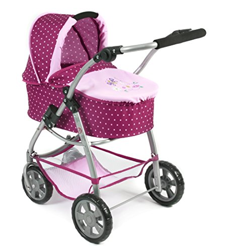 Bayer Chic 2000 637 29 Carrito para muñecas, 3 en 1, Color Morado, Lila/Rosa