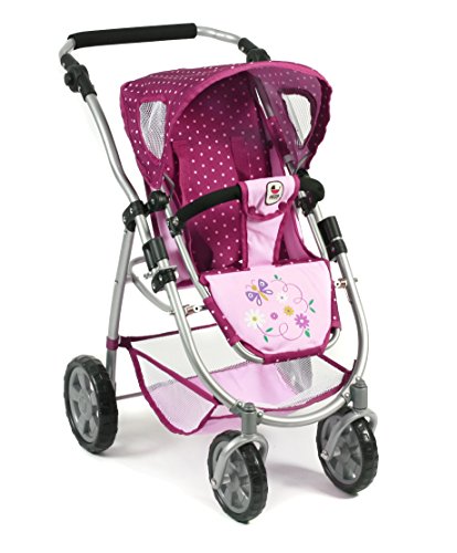 Bayer Chic 2000 637 29 Carrito para muñecas, 3 en 1, Color Morado, Lila/Rosa