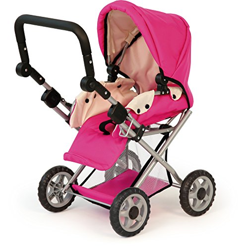 Bayer - Maxi Pink, carrito de juguete para muñecas, 3 en 1(13929)