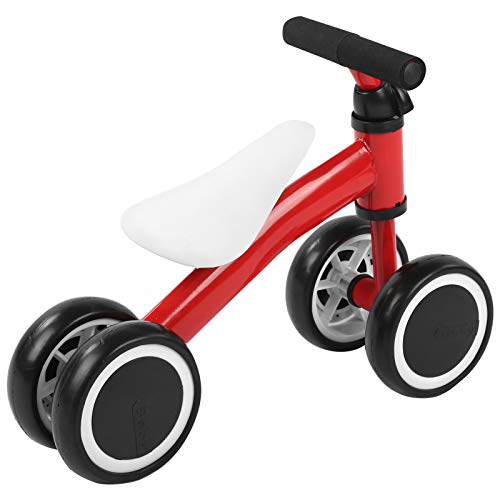 Bicicleta de Aprendizaje para Caminar, Andador de Scooter de Equilibrio para bebés y bebés, niños pequeños, Aprender a Caminar, sin Pedales, Juguetes para Montar(Rojo)