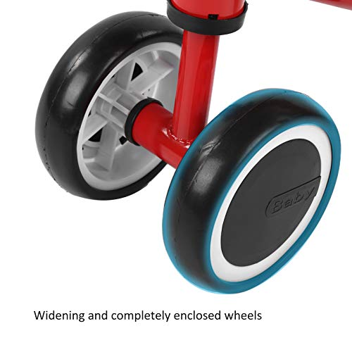 Bicicleta de Aprendizaje para Caminar, Andador de Scooter de Equilibrio para bebés y bebés, niños pequeños, Aprender a Caminar, sin Pedales, Juguetes para Montar(Rojo)