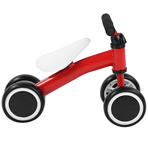 Bicicleta de Aprendizaje para Caminar, Andador de Scooter de Equilibrio para bebés y bebés, niños pequeños, Aprender a Caminar, sin Pedales, Juguetes para Montar(Rojo)