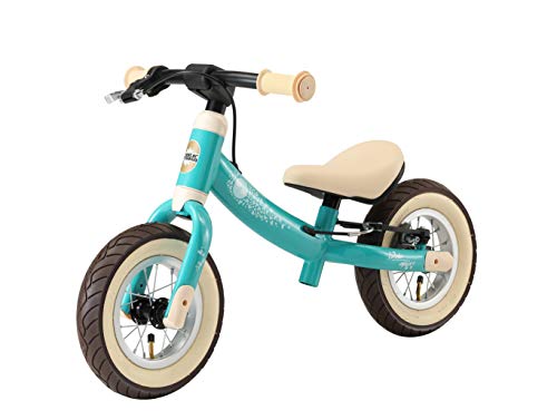 BIKESTAR 2-en-1 Bicicleta sin Pedales para niños y niñas 2-3 años | Bici con Ruedas de 10" Edición Sport | Turquesa