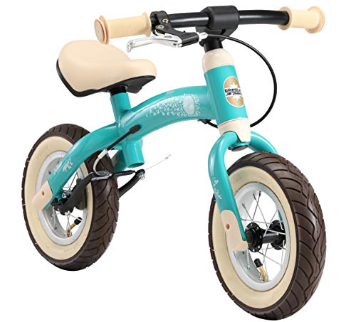 BIKESTAR 2-en-1 Bicicleta sin Pedales para niños y niñas 2-3 años | Bici con Ruedas de 10" Edición Sport | Turquesa