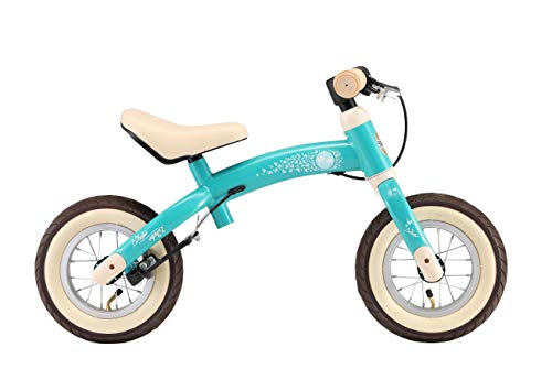 BIKESTAR 2-en-1 Bicicleta sin Pedales para niños y niñas 2-3 años | Bici con Ruedas de 10" Edición Sport | Turquesa