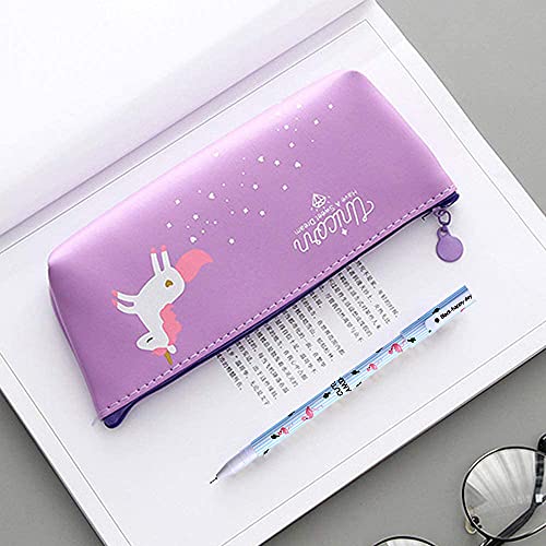 BIQIQI Unicornio Estuche Papelería Set Lápices Bolígrafos de Unicornio Escolar Kawaii Boligrafos Gel 10 Colores para el Colegio y La Oficina Regalo de Cumpleaños Niña 4 5 6 7 8 9 10 Años