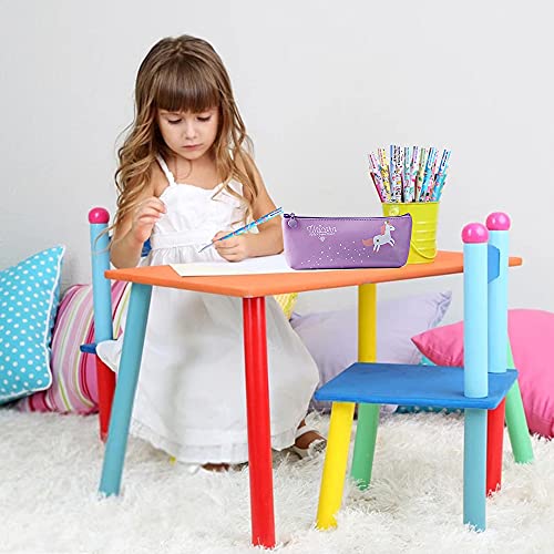 BIQIQI Unicornio Estuche Papelería Set Lápices Bolígrafos de Unicornio Escolar Kawaii Boligrafos Gel 10 Colores para el Colegio y La Oficina Regalo de Cumpleaños Niña 4 5 6 7 8 9 10 Años