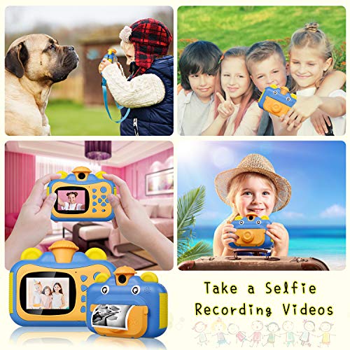 BITIWEND Cámara Fotos Niños, Cámara Infantil Instantanea, Cámara de Impresión para niños, Cámara Video Digital HD 1080P 2.4 Pulgadas Pantalla, Cámara Fotográfica y 3 Rollos de Papel