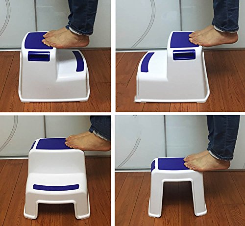 BJL Taburete Step Taburete de plástico para niños pequeños Taburetes de pie para taburetes de baño para niños pequeños Escalera de taburetes de 2 Pasos para niños para Entrenamiento con Orinal OYO