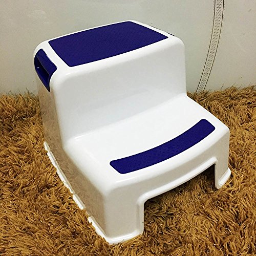 BJL Taburete Step Taburete de plástico para niños pequeños Taburetes de pie para taburetes de baño para niños pequeños Escalera de taburetes de 2 Pasos para niños para Entrenamiento con Orinal OYO