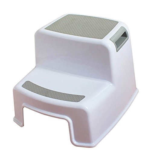 BJL Taburete Step Taburete de plástico para niños pequeños Taburetes de pie para taburetes de baño para niños pequeños Escalera de taburetes de 2 Pasos para niños para Entrenamiento con Orinal OYO