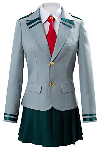 Boku no Hero Academia My Hero Academia Tsuyu - Uniforme escolar para cosplay, talla XL